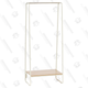 With the inclusion of a wood shelf, this garment rack doubles as a design element. Hang up any overflow from your closet, or use it for more decorative purposes, like a hanging planter.